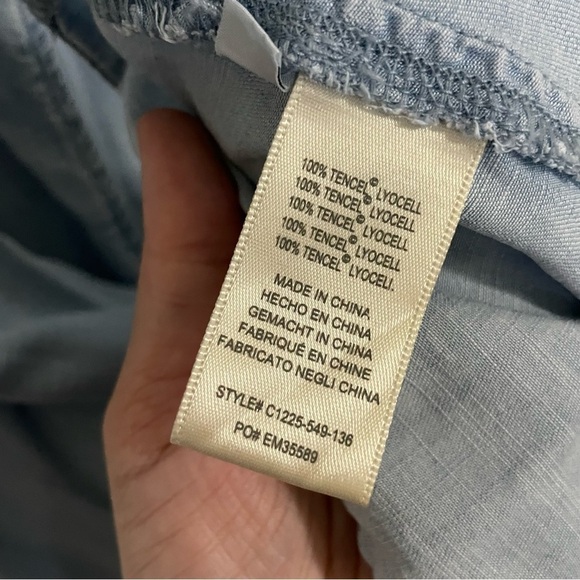 Cloth & Stone Blue Chambray Sleeveless Tie-Back Mini Dress - Picture 8 of 10